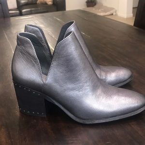 vince camuto silver booties